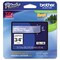 Brother TZe Standard Adhesive Laminated Labeling Tape 0.7 x 26.2 ft White on Clear